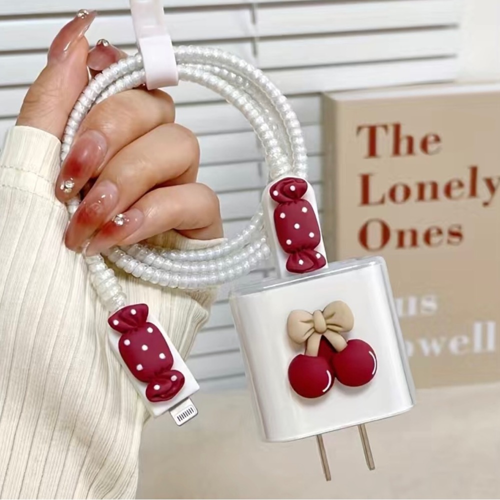 Cherry-candy transparent charger protective case